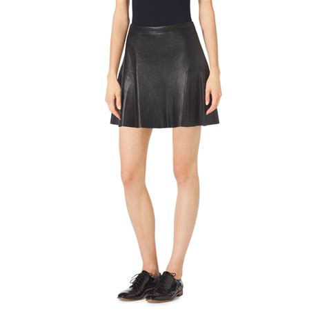 michael kors leather skirt